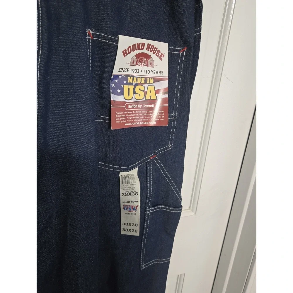 Roundhouse bib overall work NWT‎ coveralls dark blue 9668 38x38